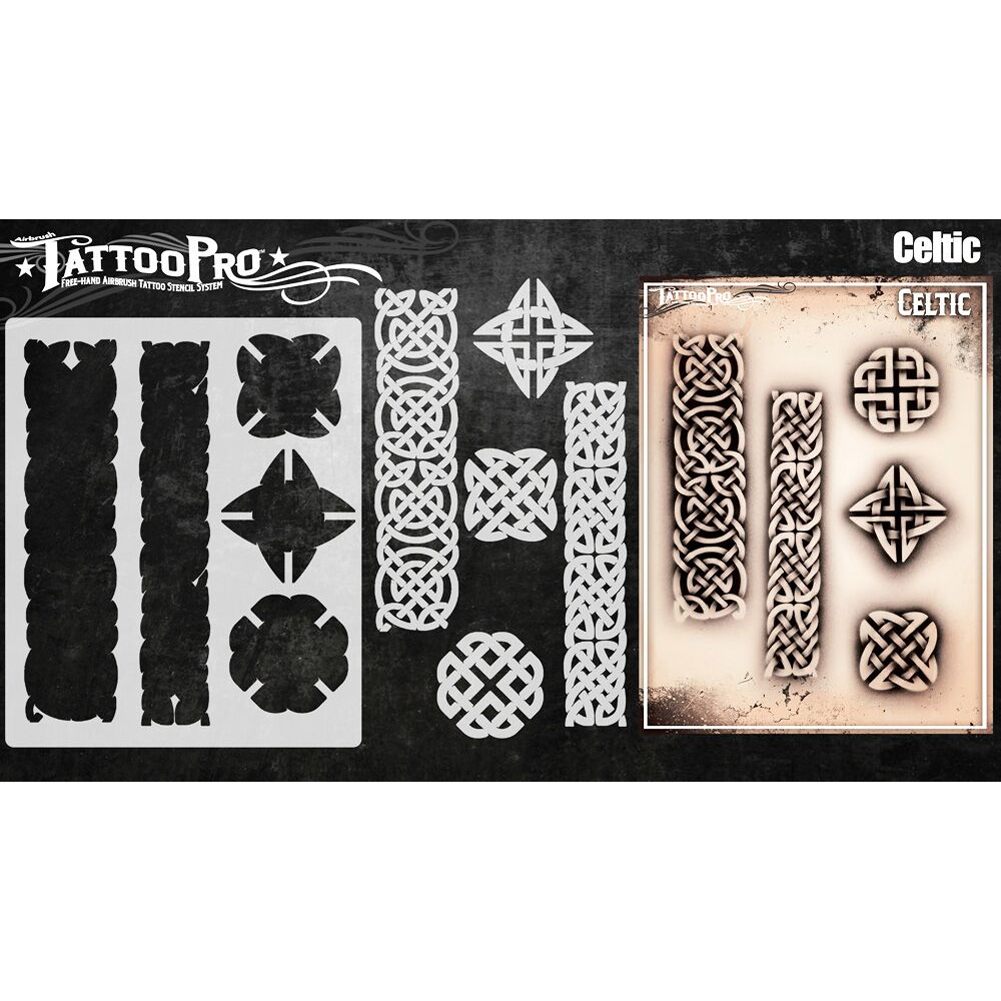 Tattoo Pro Series 4 Stencils -Celtic