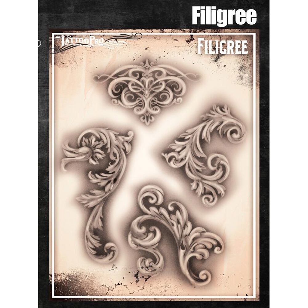 Tattoo Pro Series 5 Stencils - Filigree &amp; Flair