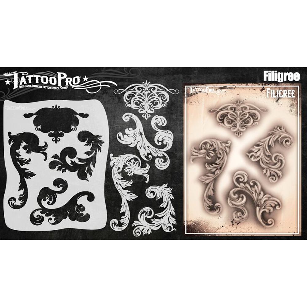 Tattoo Pro Series 5 Stencils - Filigree &amp; Flair