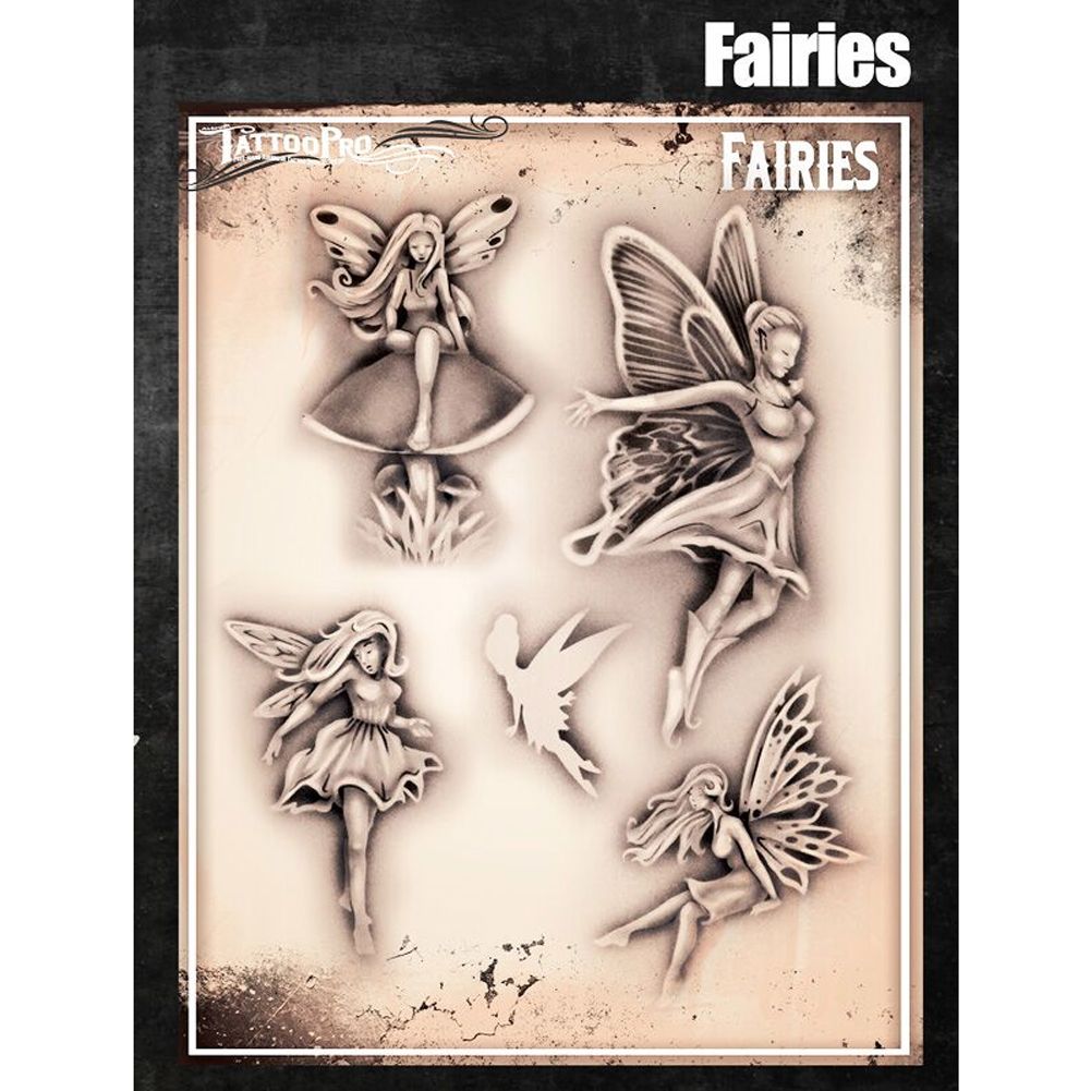 Tattoo Pro Series 5 Stencils - Fairies