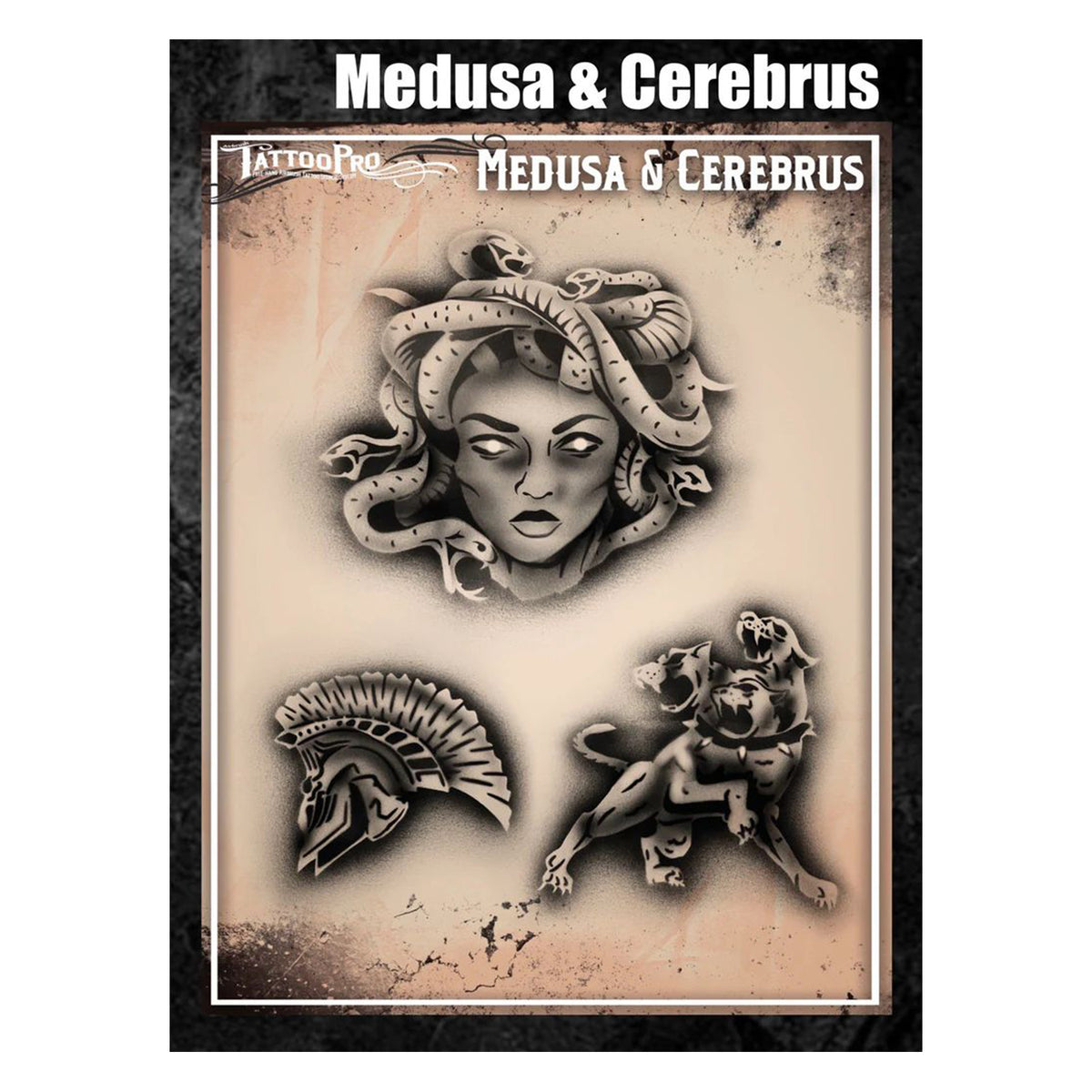 Tattoo Pro Stencils - Medusa &amp; Cerebrus
