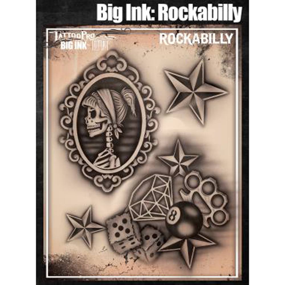 Tattoo Pro BIG INK Stencils - Rockabilliy