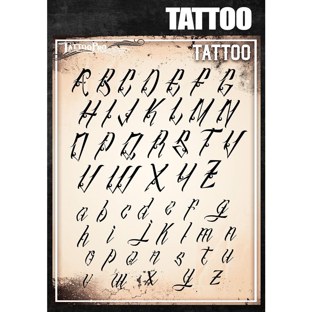 Tattoo Pro Font Stencils - Tattoo