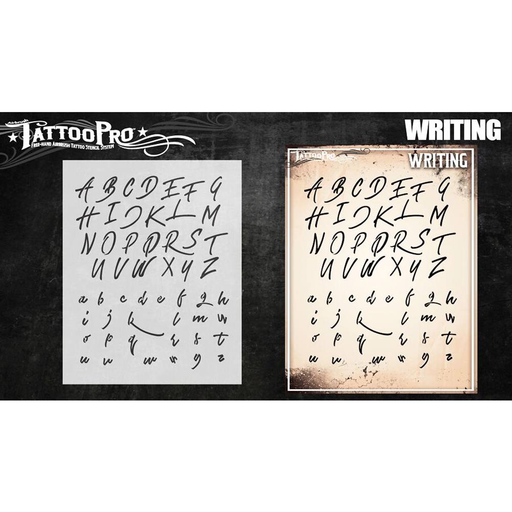 Tattoo Pro Font Stencils - Writing