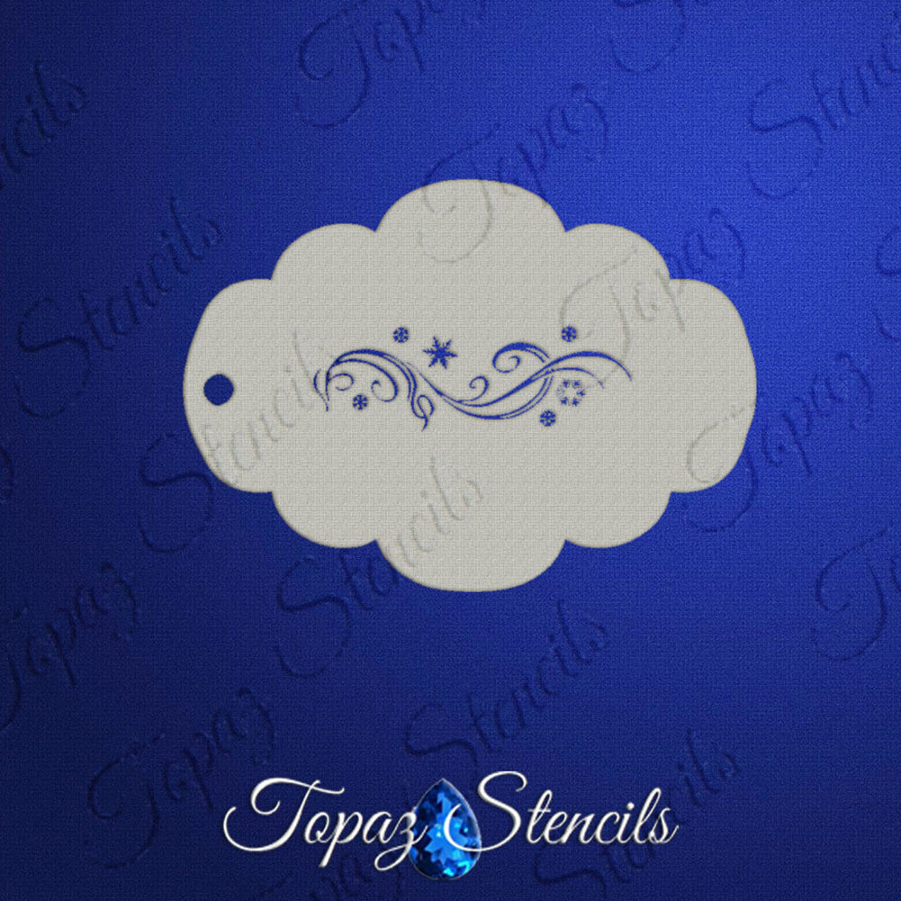 Topaz Face Painting Stencil - Blizzard