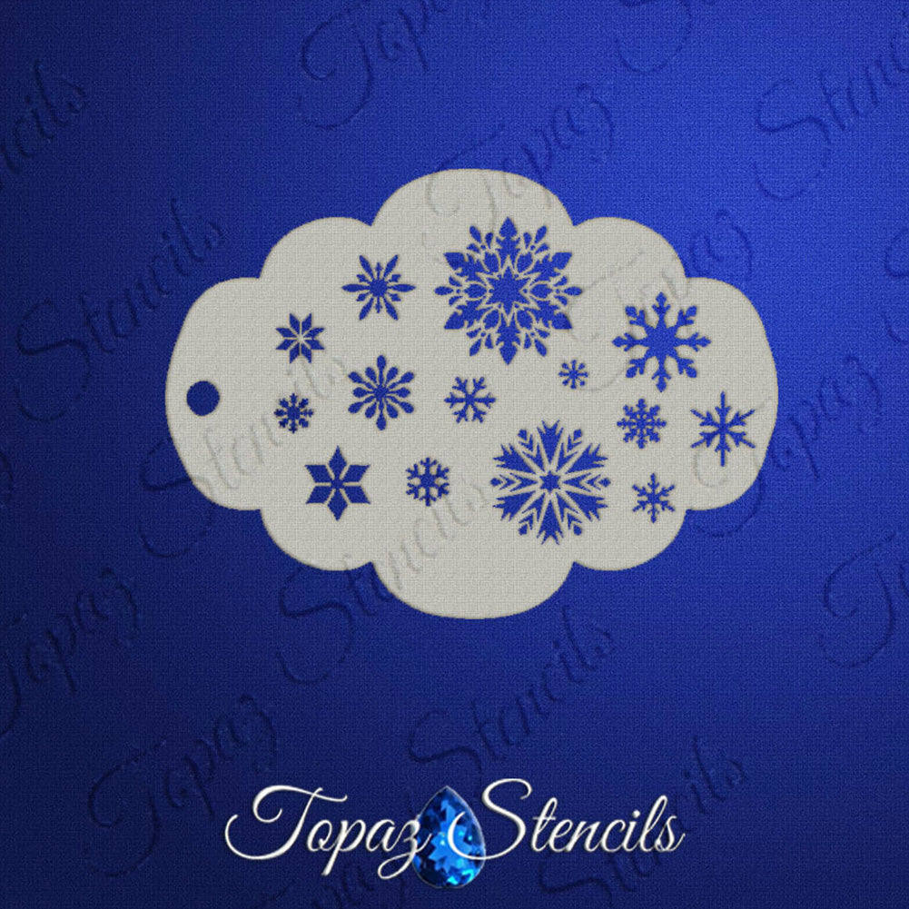 Topaz Face Painting Stencil - Baby, It&#39;s Cold Outside