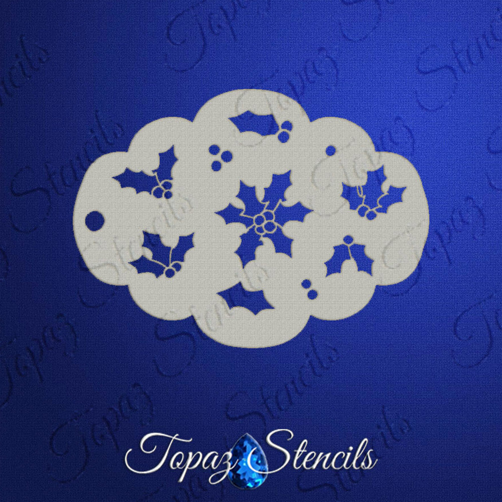 Topaz Face Painting Stencil - Holly