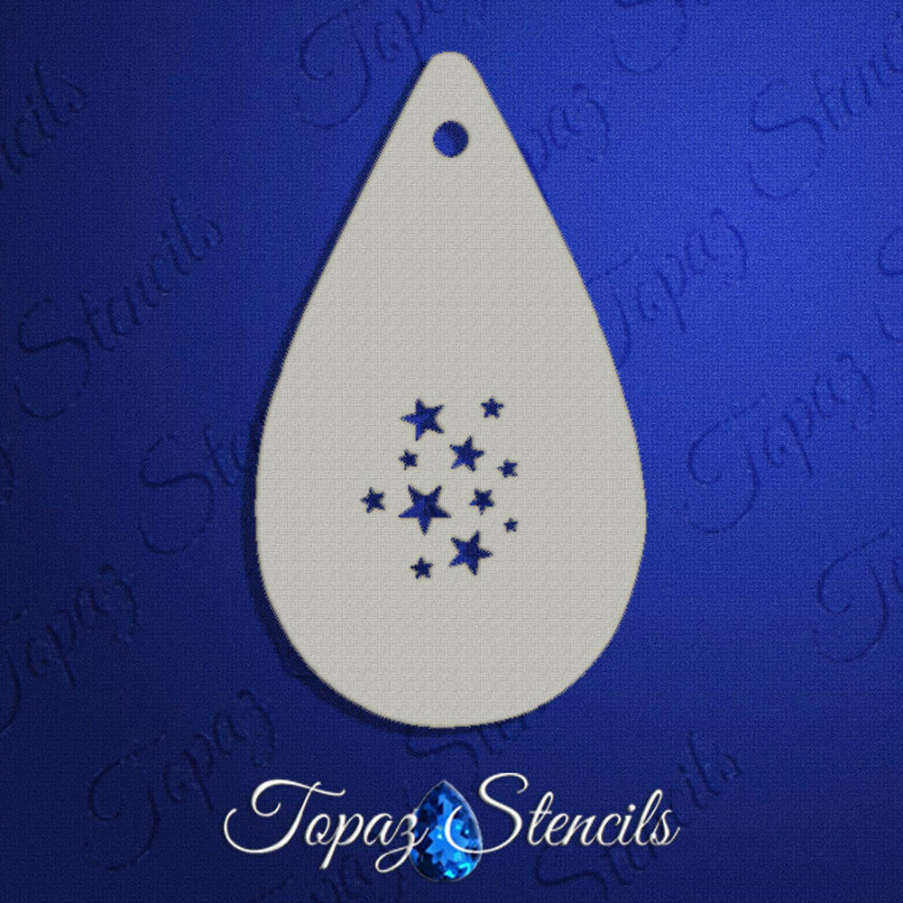 Topaz Face Painting Stencil - Star Cluster