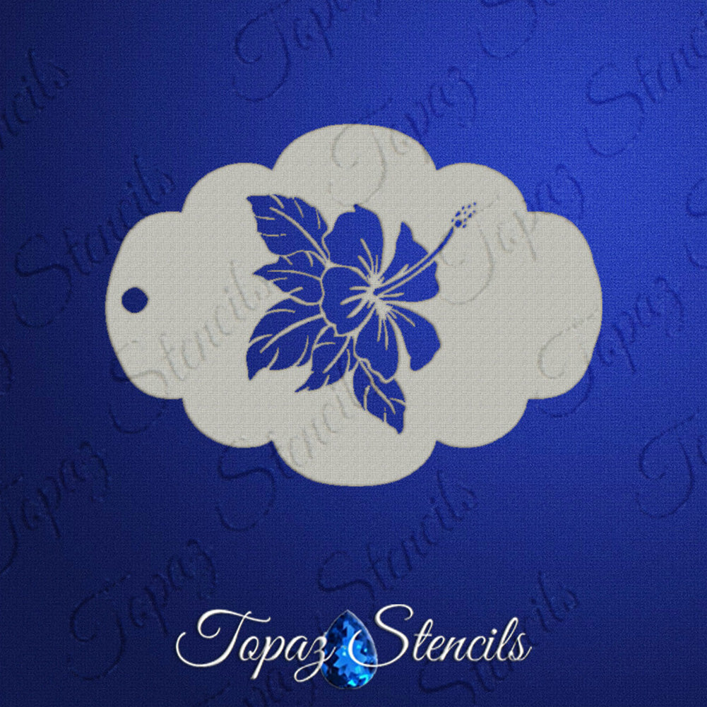 Topaz Face Painting Stencil - Sweet Hibiscus