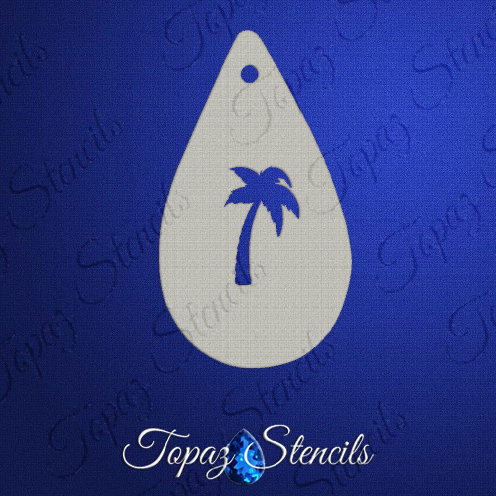 Topaz Face Painting Stencil - Simple Palm Tree