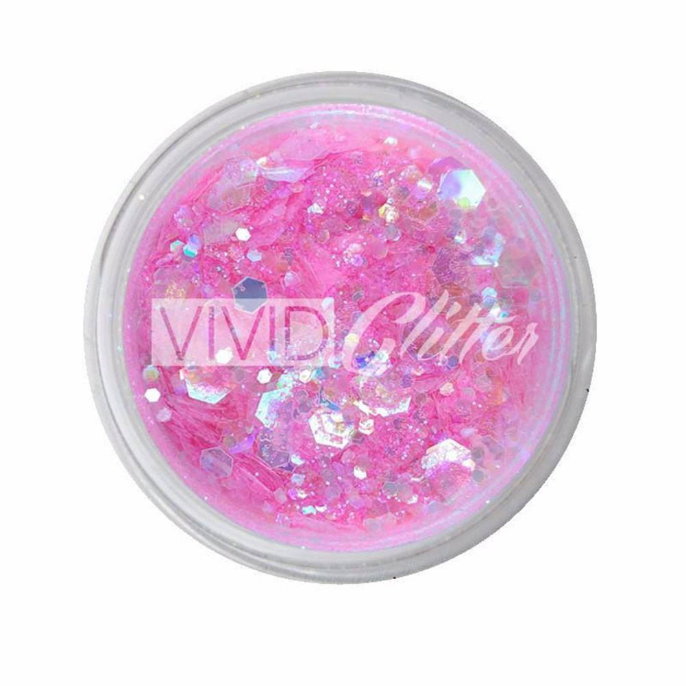 VIVID Glitter Princess Pink Chunky Glitter Gel (30 gm)