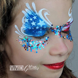 VIVID Glitter Red, White & Boom Chunky Glitter Mix (10 gm)