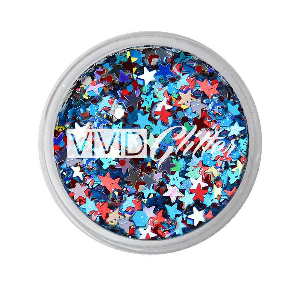 VIVID Glitter Red, White &amp; Boom Chunky Glitter Mix (10 gm)