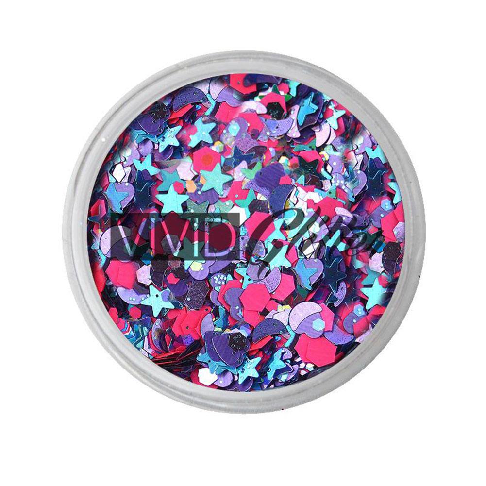 VIVID Glitter Blazin Unicorn Chunky Glitter Mix (10 gm)