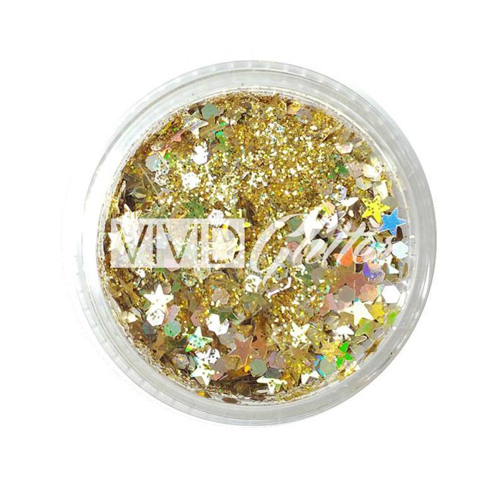 VIVID Glitter Gold Dust Chunky Glitter Gel (30 gm)