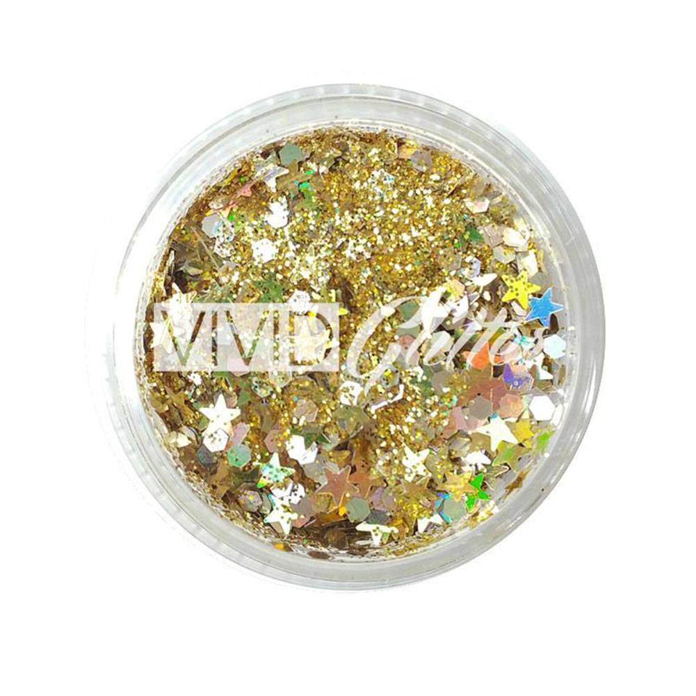 VIVID Glitter Gold Dust Chunky Glitter Gel (30 gm)