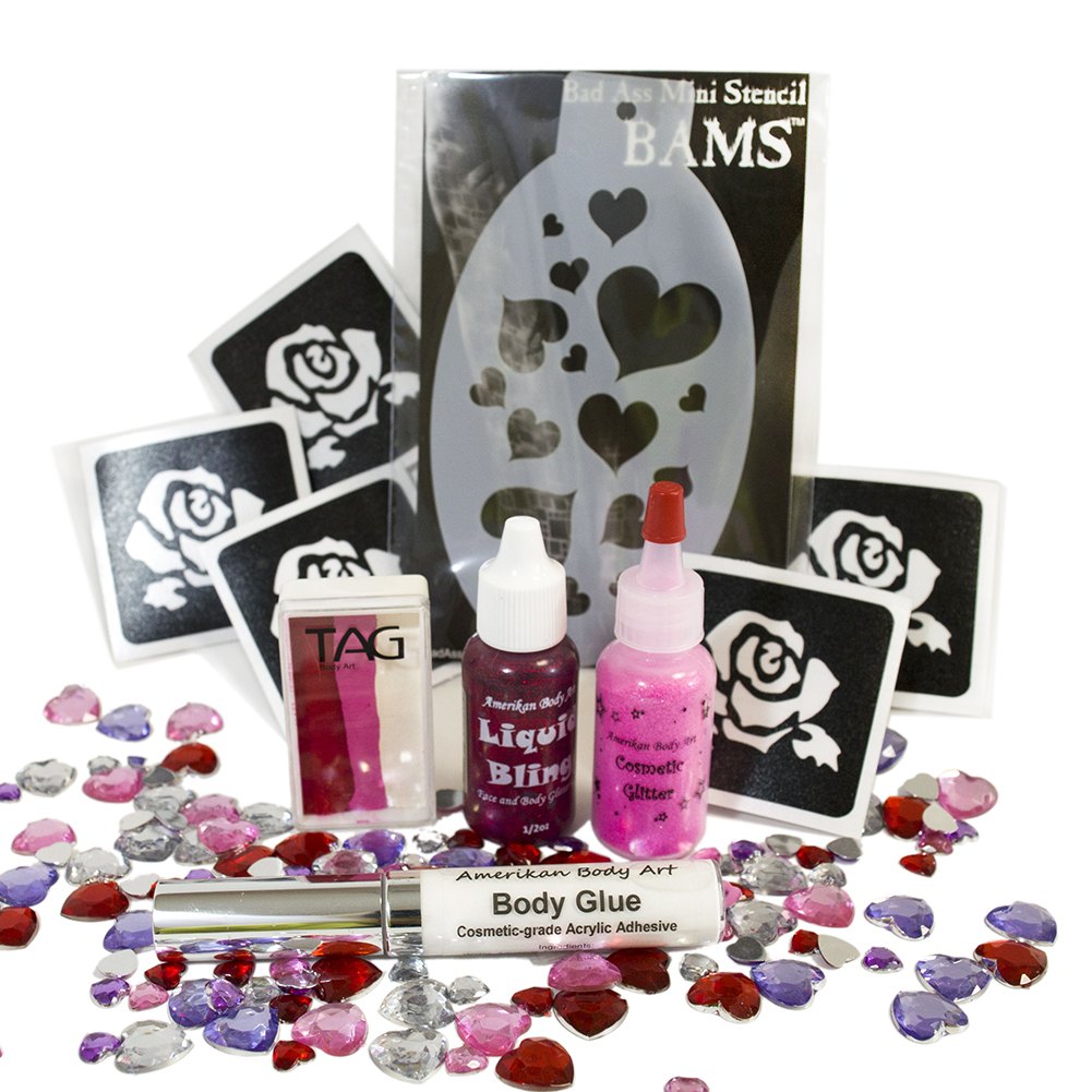 Valentine's Day Bling Face Painting Kit