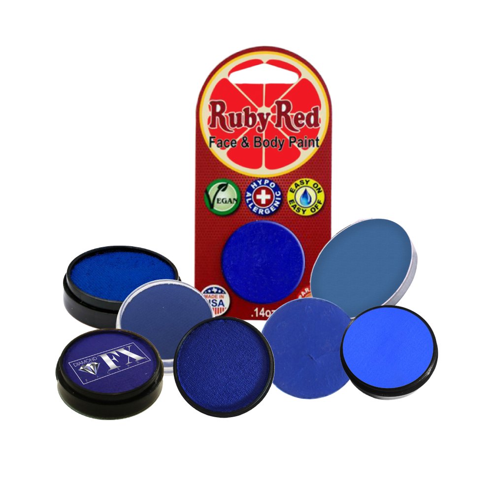 Face Paint Sampler Pack - Blue Refills (Set of 9)