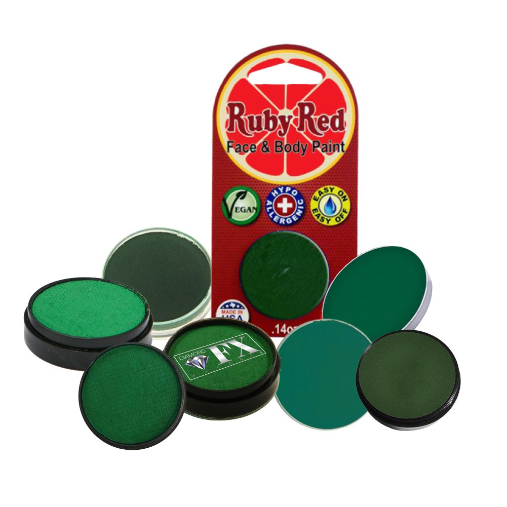Face Paint Sampler Pack - Green Refills (Set of 8)